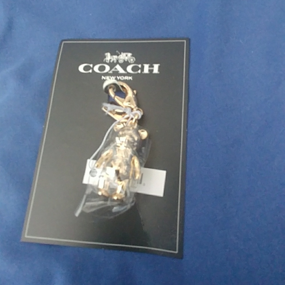 Coach bear charm